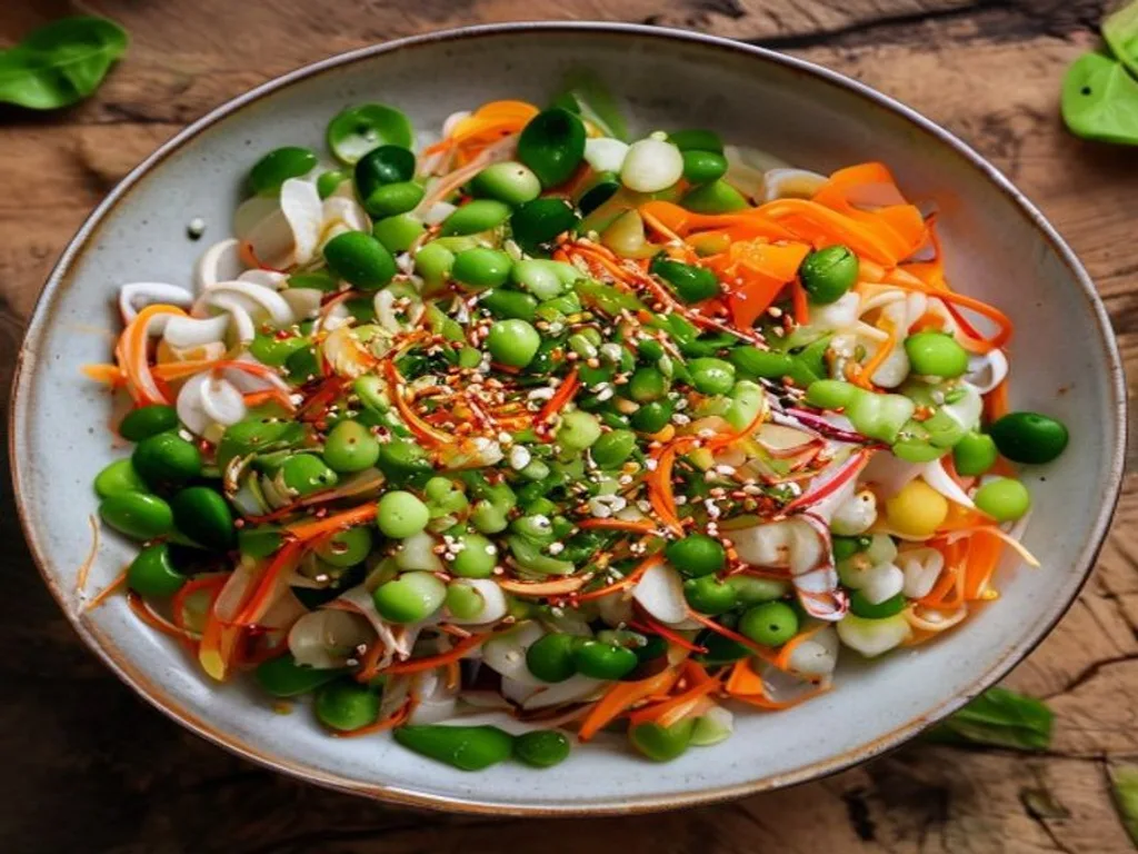 Cold Buckwheat Noodle Salad with Edamame