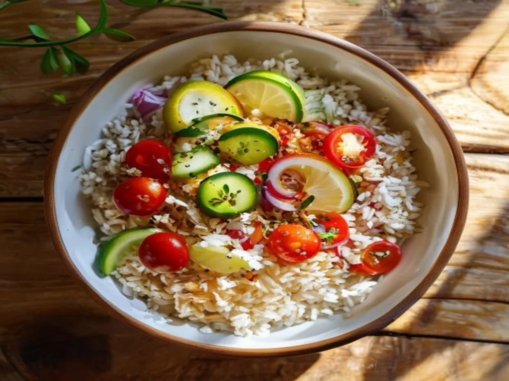 Mediterranean Chicken Rice Bowl