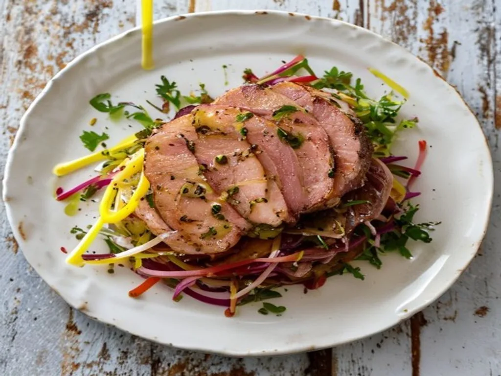 Pork Tenderloin with Apple-Cabbage Slaw