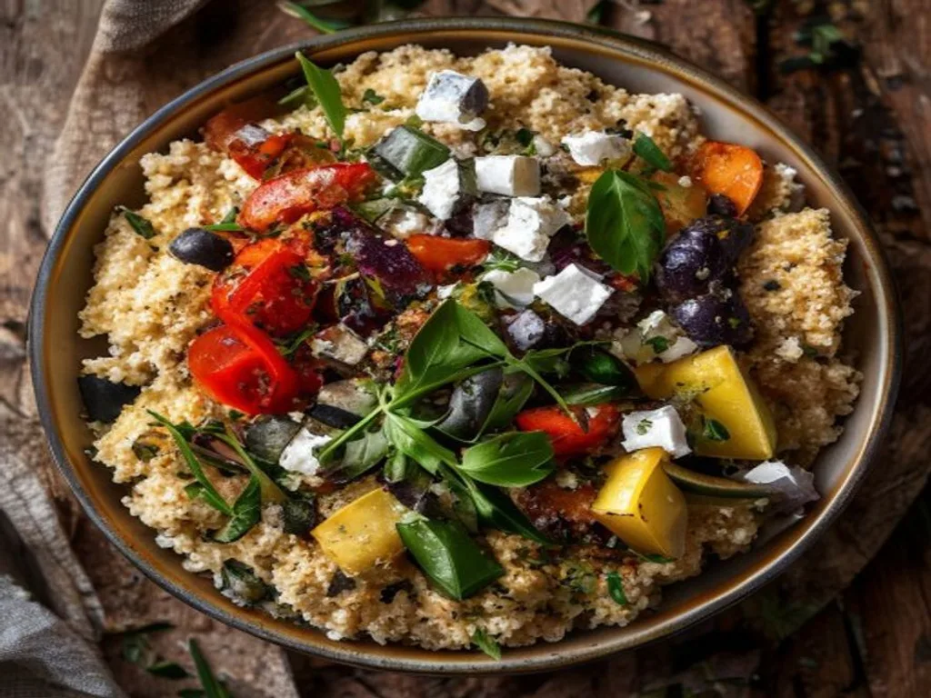 Roasted Veggie & Feta Couscous