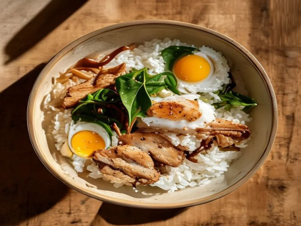 Savory Chicken & Egg Rice Bowl