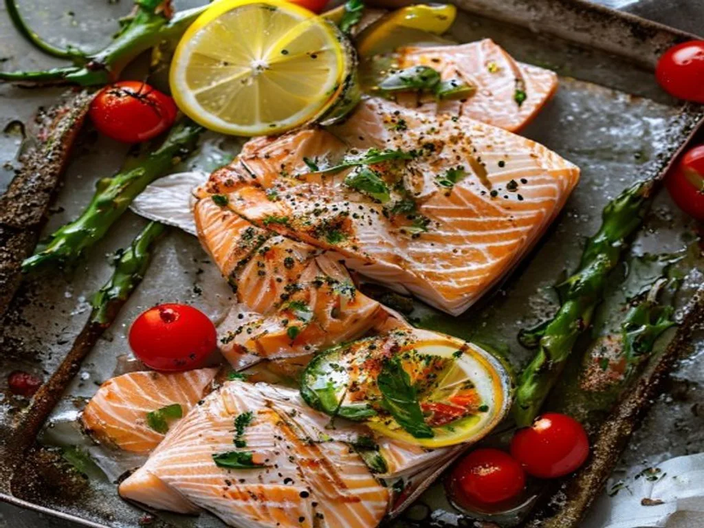 Sheet Pan Lemon-Garlic Salmon