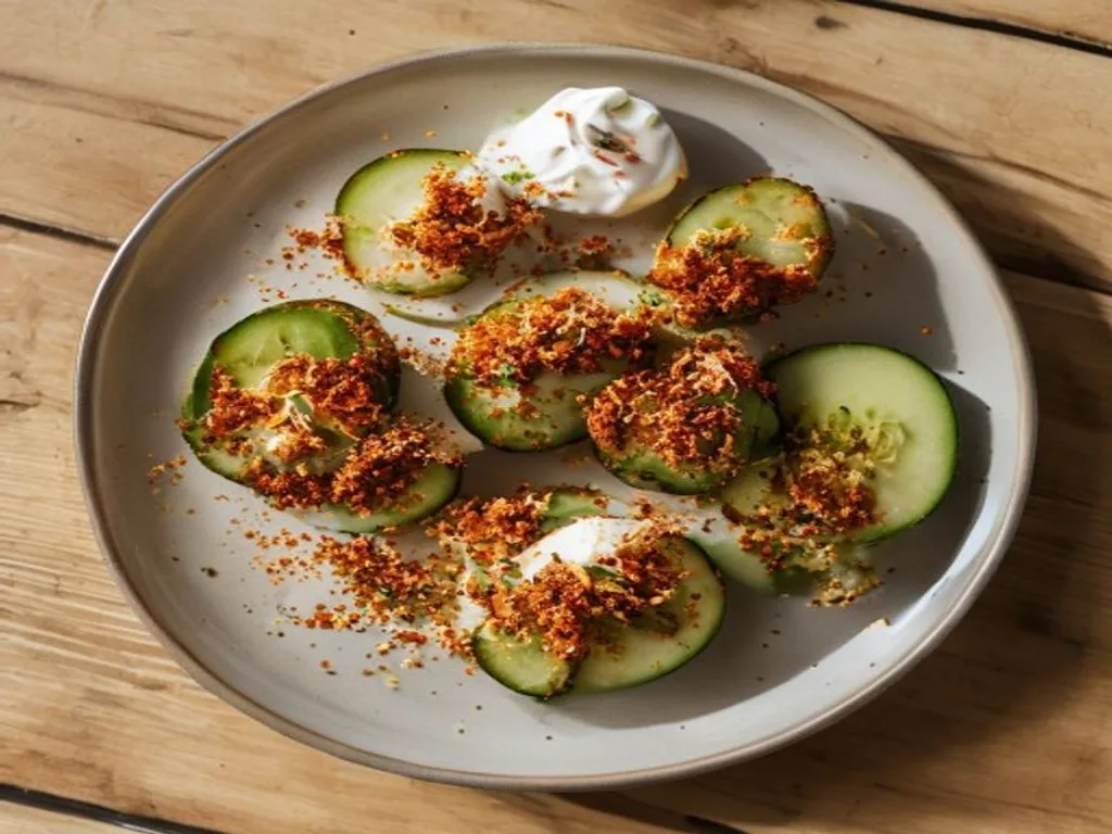 Spiced Chicken Cucumber Cups