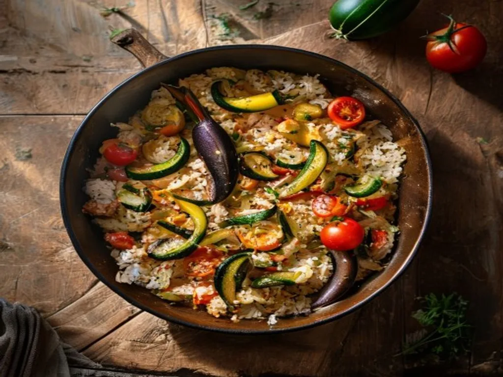 Turkey & Veggie Rice Skillet