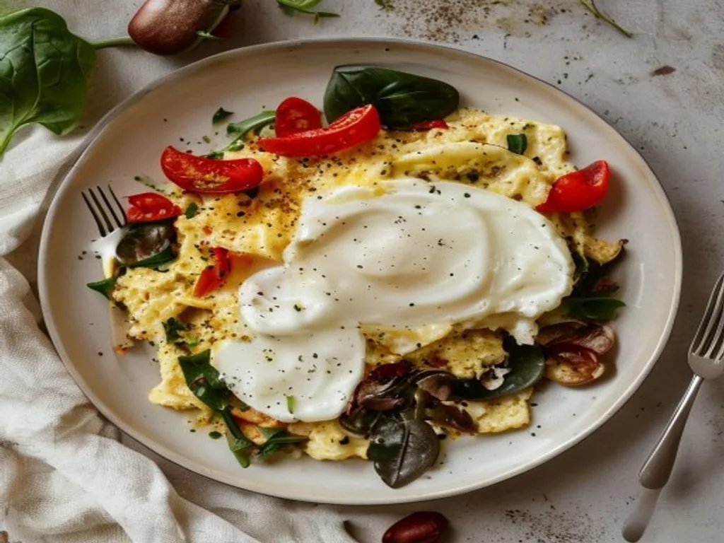 Veggie Egg White Scramble