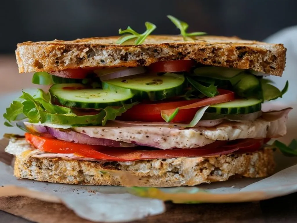 Veggie Hummus Club