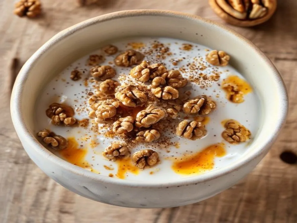 Greek Yogurt with Cinnamon & Walnuts