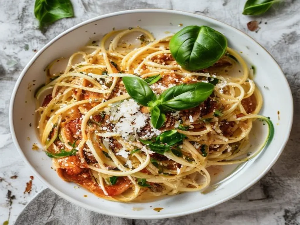 Turkey Marinara over Zucchini Noodles
